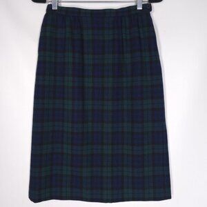 PENDLENTON PETITE AUTHENTIC‎ BLACK WATCH TARTAN 100% VIRGIN WOOL Skirt Size 10